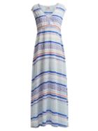 Matchesfashion.com Le Sirenuse, Positano - Astrid Sea Print Cotton Dress - Womens - Blue Print