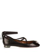 Aquazzura Very Ballerina Crystal-embellished Flats