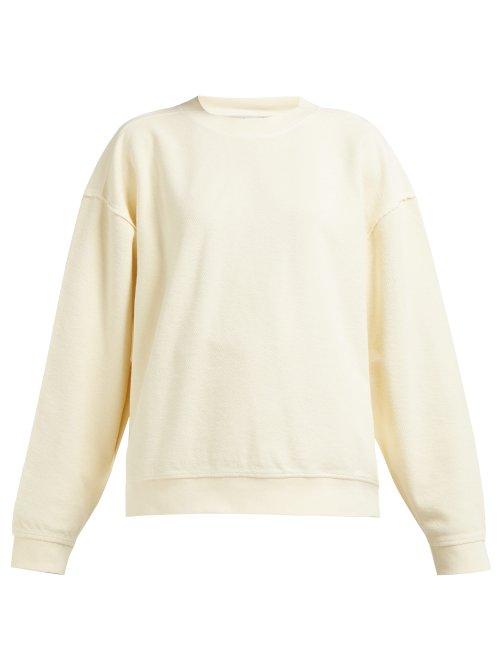 Matchesfashion.com Acne Studios - Loop Back Cotton Sweatshirt - Womens - Cream
