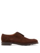 Matchesfashion.com John Lobb - Harlyn Suede Derby Shoes - Mens - Dark Brown