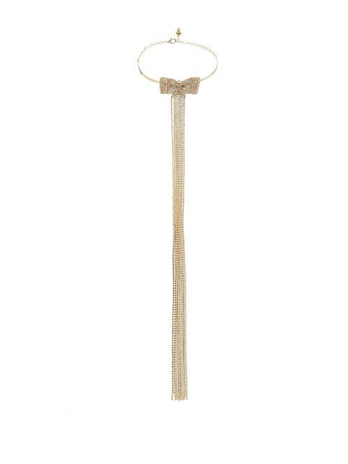 Matchesfashion.com Rosantica - Campana Crystal-embellished Bow Choker - Womens - Crystal