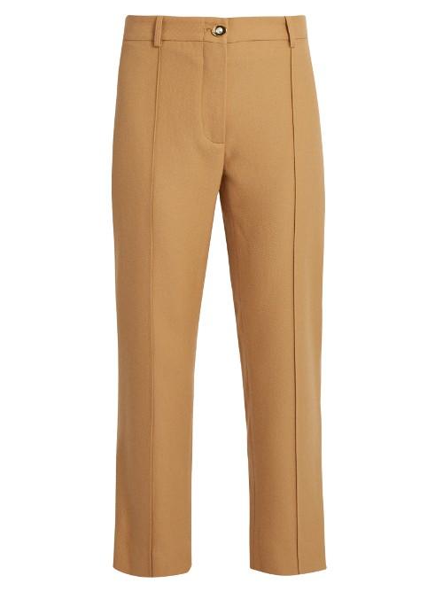 Sies Marjan Flared-leg Wool-twill Cropped Trousers
