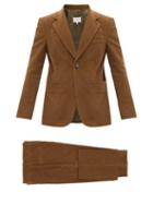 Matchesfashion.com Maison Margiela - Cotton-corduroy Single-breasted Suit - Mens - Brown