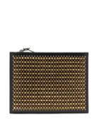 Matchesfashion.com Christian Louboutin - Pif Paris Studded Leather Pouch - Mens - Black Multi