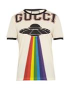 Gucci Logo And Ufo-print Cotton-jersey T-shirt