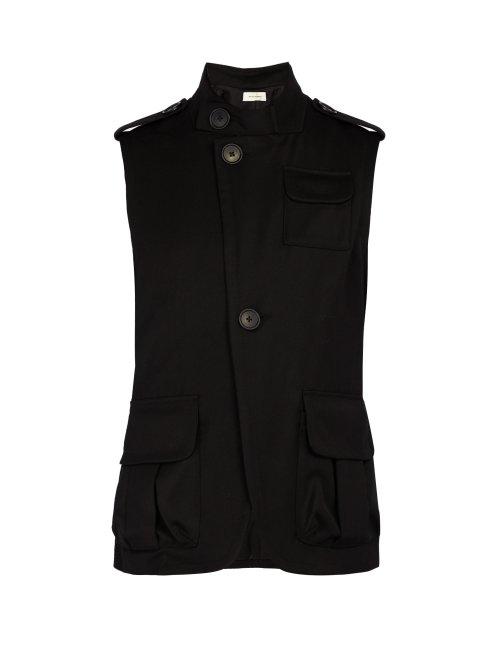 Matchesfashion.com Wales Bonner - Sleeveless Military Jacket - Mens - Black