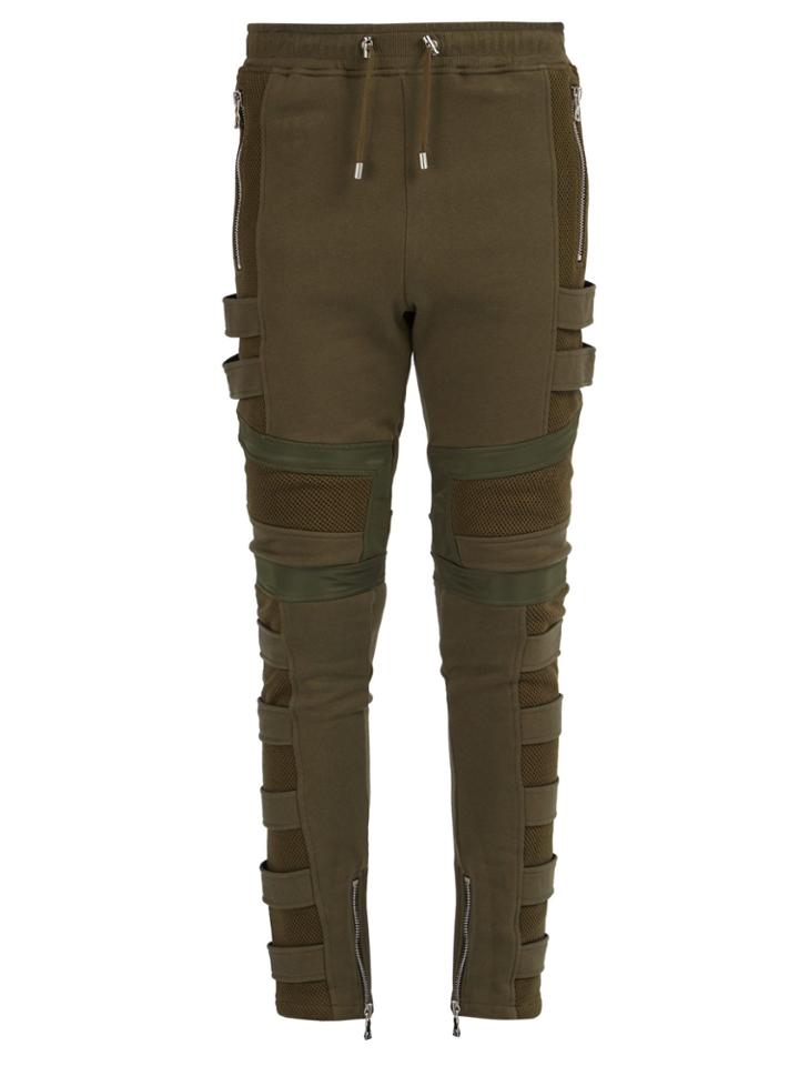 Balmain Biker-style Cotton Track Pants
