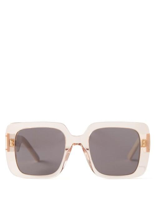 Dior - Wildior S3u Square Acetate Sunglasses - Womens - Nude Grey