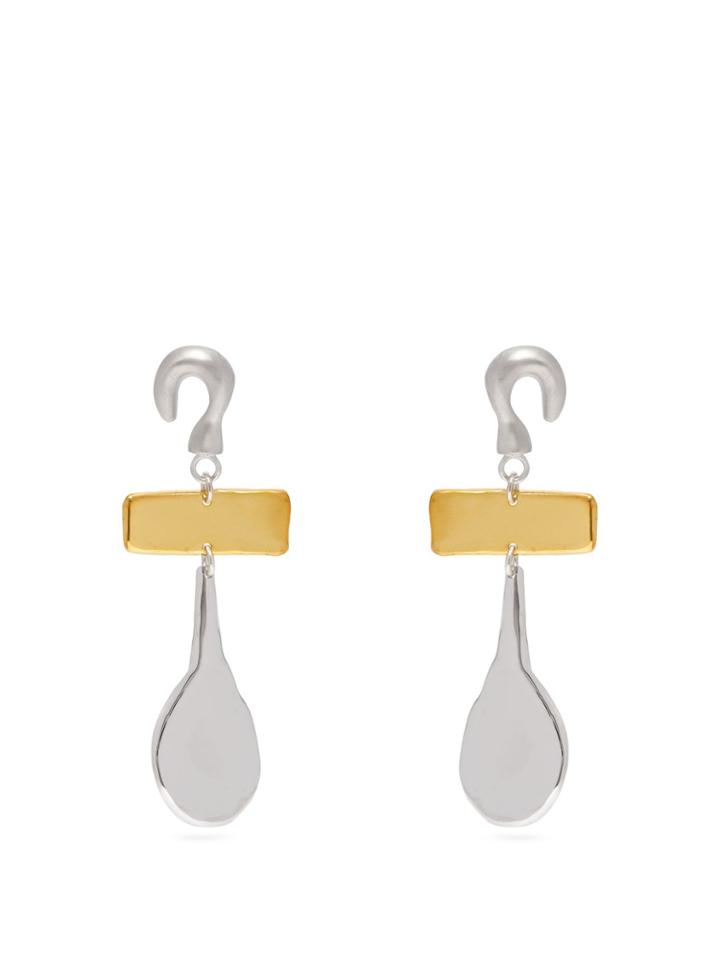 Sophia Kokosalaki Hook & Drop Sterling Silver Earrings