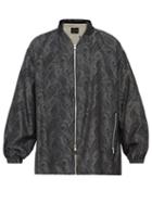 Matchesfashion.com Needles - Paisley Jacquard Stand Collar Jacket - Mens - Dark Grey