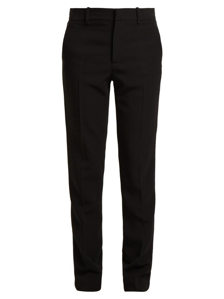 Gucci High-rise Slim-leg Stretch-cady Trousers