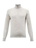 Brunello Cucinelli - Wool-blend Roll-neck Sweater - Mens - Light Grey