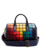 Anya Hindmarch Vere Barrel Pixels Suede And Leather Bag