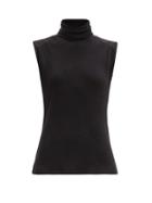 Matchesfashion.com Albus Lumen - Knitted Cotton-blend Roll-neck Top - Womens - Black