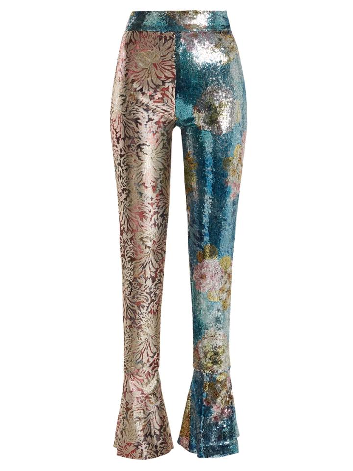 Halpern High-rise Sequin-embellished Skinny Trousers