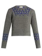 Kolor Geometric-intarsia Long-sleeved Sweater