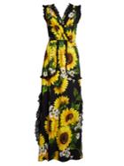 Dolce & Gabbana Sunflower-print Cady Gown