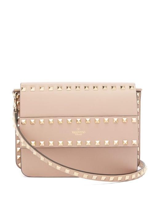 Matchesfashion.com Valentino Garavani - Rockstud Leather Cross-body Bag - Womens - Nude
