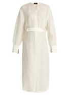Joseph Eli Fringe-trimmed Linen-blend Shirtdress