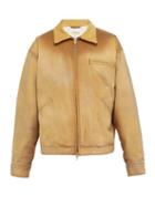 Matchesfashion.com Fear Of God - Contrast Collar Distressed Cotton Jacket - Mens - Beige