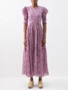 Isabel Marant Toile - Sichelle Floral-print Cotton-voile Dress - Womens - Pink Multi