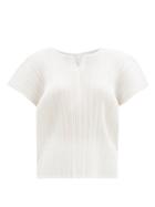 Matchesfashion.com Pleats Please Issey Miyake - Monthly Colours Technical-pleated Top - Womens - White