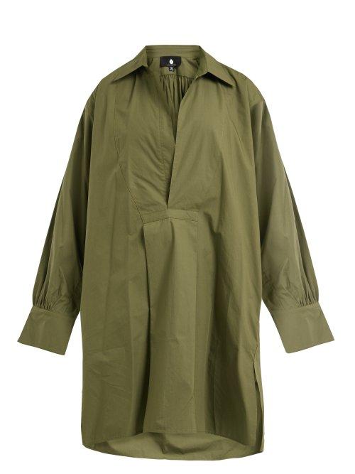 Matchesfashion.com Su - Popi Oversized Cotton Dress - Womens - Khaki