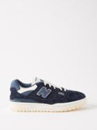 New Balance - Bb550 Suede And Mesh Trainers - Mens - Navy