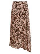 Raey Slit-front Ditsy-print Silk Wrap Skirt