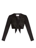 Matchesfashion.com Lisa Marie Fernandez - Puff Sleeve Linen Blouse - Womens - Black