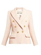 Matchesfashion.com Alexandre Vauthier - Double Breasted Tweed Jacket - Womens - Light Pink