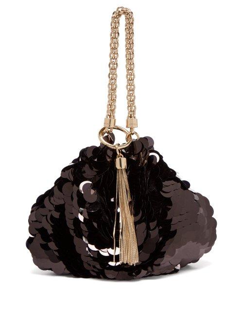 Matchesfashion.com Jimmy Choo - Callie Sequin Embellished Clutch Bag - Womens - Black