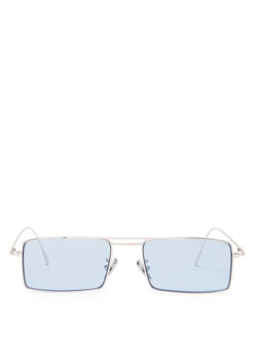 Matchesfashion.com Cutler And Gross - Square Frame Sunglasses - Mens - Blue