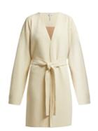 Matchesfashion.com Loewe - Belted Wool Blend Cardigan - Womens - Ivory Multi