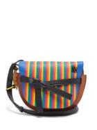 Matchesfashion.com Loewe - Gate Marquetry Striped Leather Cross Body Bag - Womens - Multi