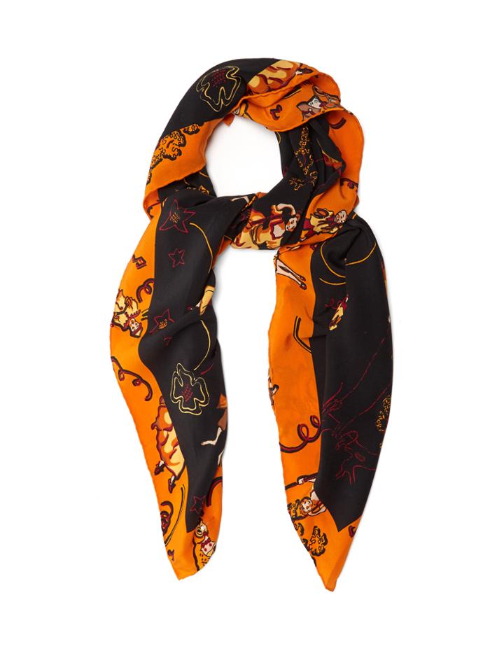Loewe X Paula's Ibiza Clown-print Scarf