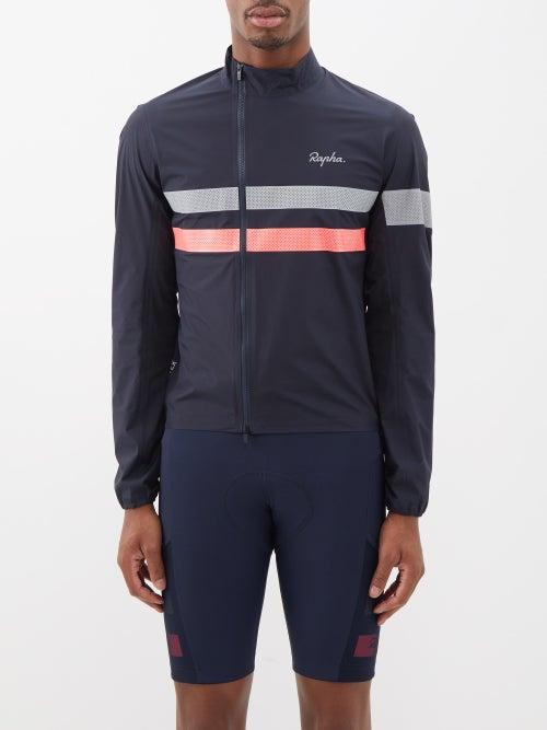 Rapha - Brevet Striped Gore-tex Jacket - Mens - Dark Navy