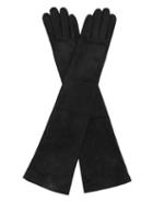 Agnelle Opera Long-length Suede Gloves