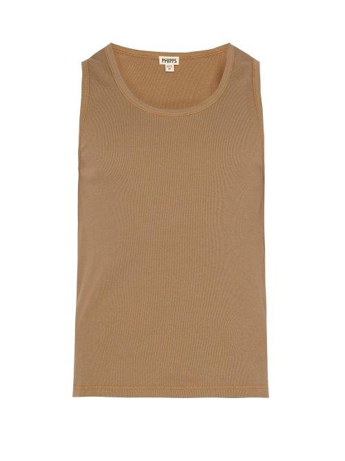 Matchesfashion.com Phipps - Ribbed Cotton Tank Top - Mens - Tan