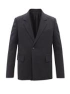 Wooyoungmi - Single-breasted Wool-blend Suit Blazer - Mens - Navy