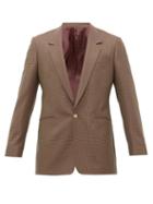 Matchesfashion.com E. Tautz - Single Breasted Wool Blazer - Mens - Brown Multi