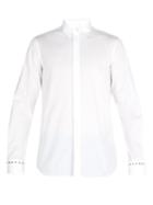 Matchesfashion.com Valentino - Rockstud Cotton Poplin Shirt - Mens - White