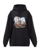 Matchesfashion.com Vetements - Unicorn-print Band Hooded Sweatshirt - Womens - Black