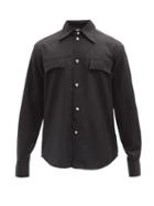 Mens Rtw Namacheko - Chain-button Wool Shirt - Mens - Black