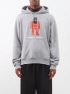 Walter Van Beirendonck - Otherworldly-print Cotton-jersey Hoodie - Mens - Grey Multi