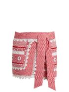 Dodo Bar Or Aviya Eyelet-embellished Mini Wrap Skirt