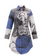 Matchesfashion.com Thebe Magugu - Tie Miles-print Cotton-poplin Shirt Dress - Womens - Blue Multi