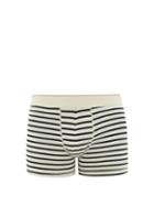 Matchesfashion.com Hemen Biarritz - Marti Striped Organic Cotton Blend Boxer Briefs - Mens - Cream Navy