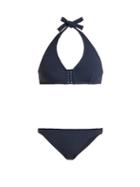 Matchesfashion.com Eres - Forming Dclic Halterneck Bikini - Womens - Navy
