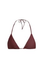 Matchesfashion.com Matteau - The String Triangle Bikini Top - Womens - Burgundy